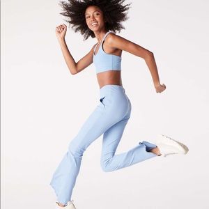 outdoor voices morning blue flare pant